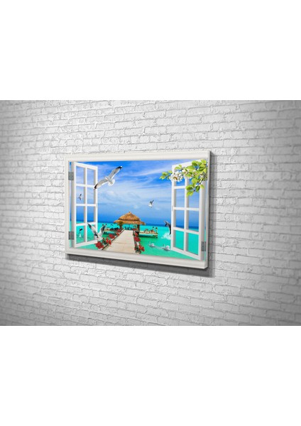 Tropikal Rıhtım Kanvas Tablo fiyatları