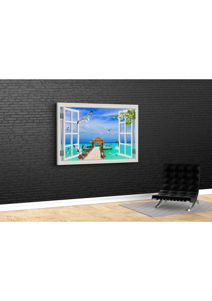 Tropikal Rıhtım Kanvas Tablo modelleri