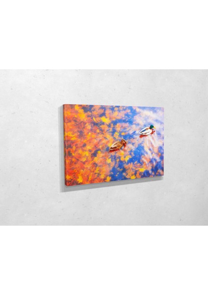 Gölde Ördekler Kanvas Tablo modelleri