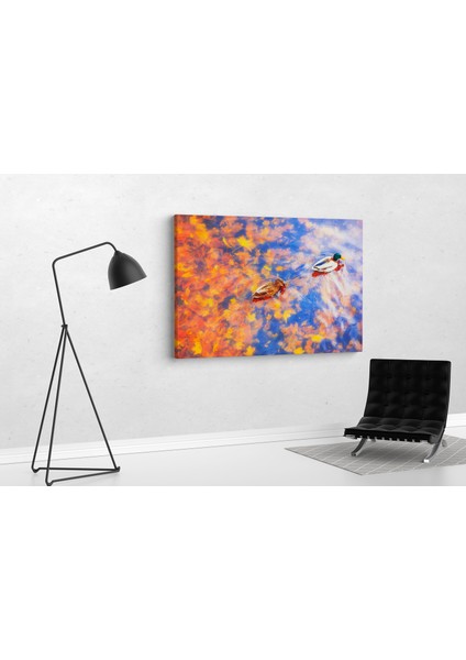 Gölde Ördekler Kanvas Tablo fiyatları