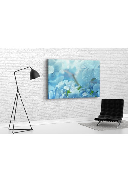 Çiğ Vakti Ortanca Çiceği Kanvas Tablo modelleri