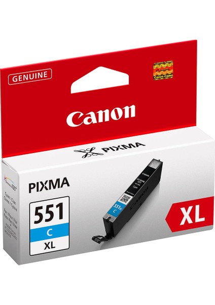 CLI-551XL C Cyan Mavi Yüksek Kapasiteli Mürekkep Kartuş IP7250 MX925