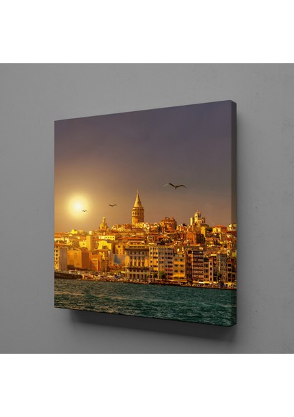 Akşam Üstü Galata Kulesi 60 x 60 cm Tablo