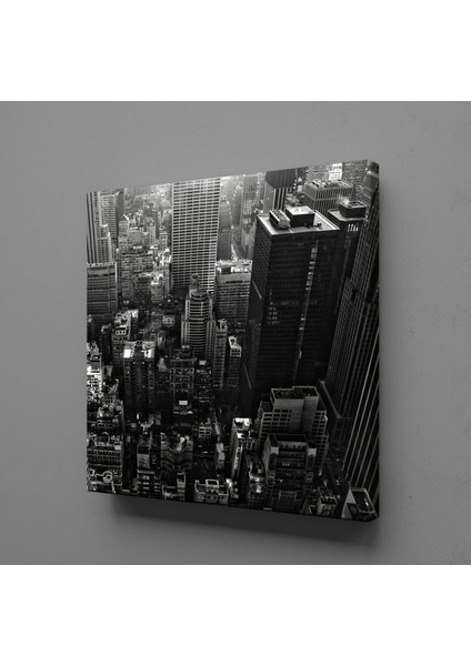 Siyah Yüksek Binalar 150 x 150 cm
