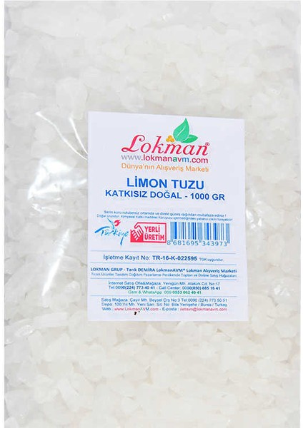 Limon Tuzu 1000 gr