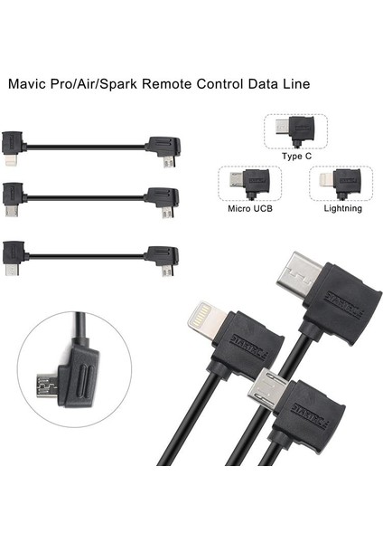 Djı Mavic Pro Mikro USB Veri Kablosu 10 cm Telefonlar Için Siyah Renk modelleri