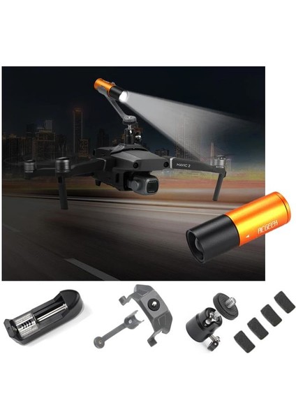Djı Mavic 2 Pro Için Gece Uçuş Zoomlu Fener Üst Lamba 360° Dönüş