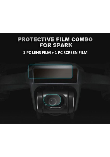 Djı Spark 2 Adet Kamera Lens Koruyucu Film Drone Vücut Ekran Filmi