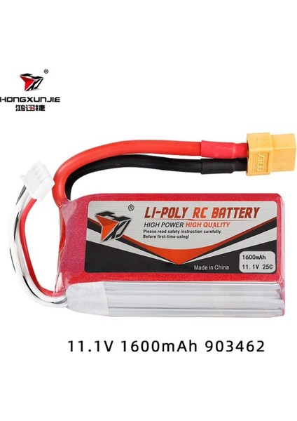 11.1V 1600MAH 3s 25C Lipo Pil Rc Yarış Dron Heli Model Uçak Araba