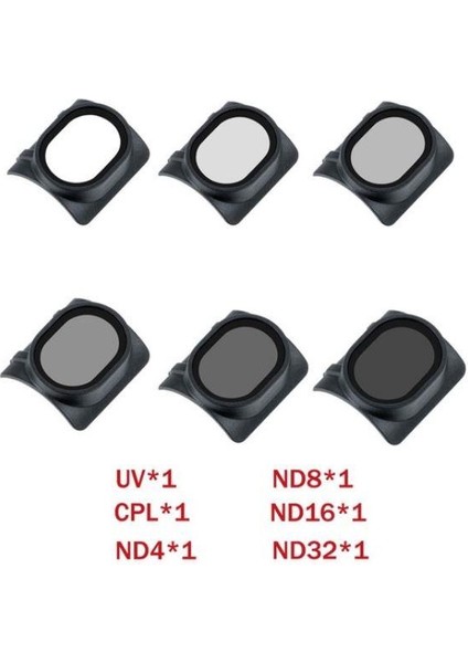 Djı Spark Gimbal Kamera Filtre Lens 6 Lı Set