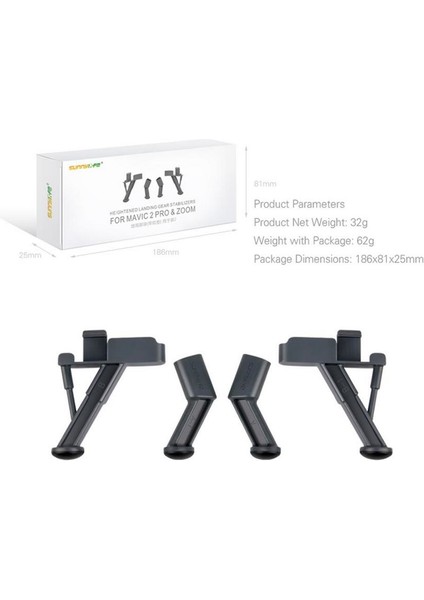 Djı Mavic 2 Pro/zoom 42MM Yükseletilmiş Iniş Takımı Seti Gimbal Koruma fırsatları