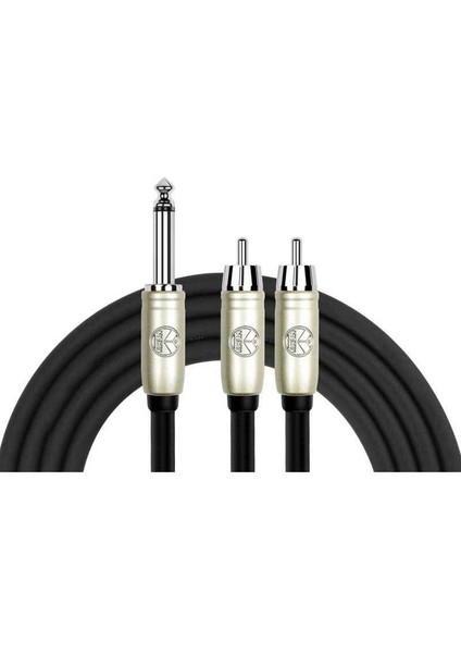3mt. Y Kablo (1/4'' Mono Erkek - 2xrca Erkek)