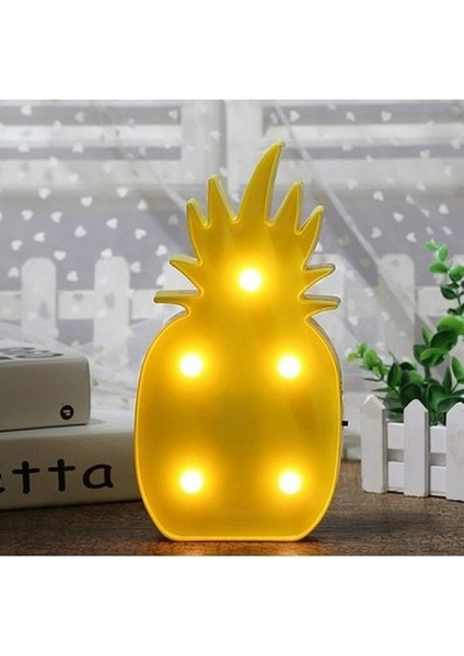 Ananas 3D LED Işıklı Gece Lambası-Dekoratif LED Aydınlatma