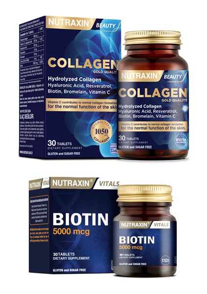 Hyalüronik Asit, Biotin,çinko Içeren 1050 mg Takviyesi 30 Tablet + Biotin 5000 Mcg 30 Tablet
