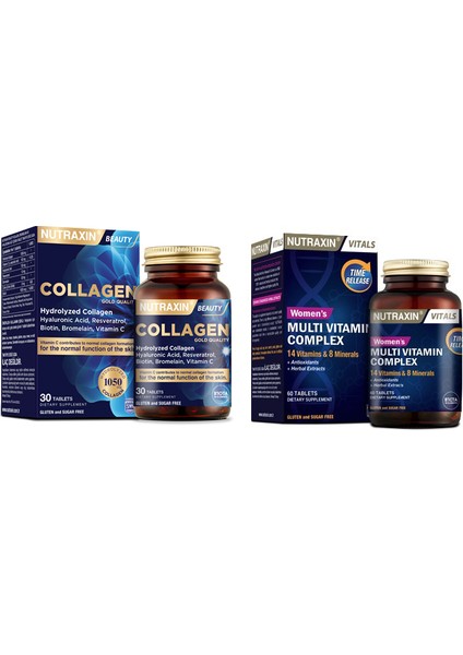 Takviyesi 1050 mg 30 Tablet + 14 Vitamin 8 Mineral Içerikli Multivitamin Kadın 60 Tablet