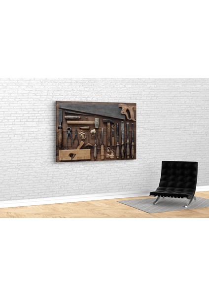 Vintage Marangoz Aletleri Kanvas Tablo modelleri