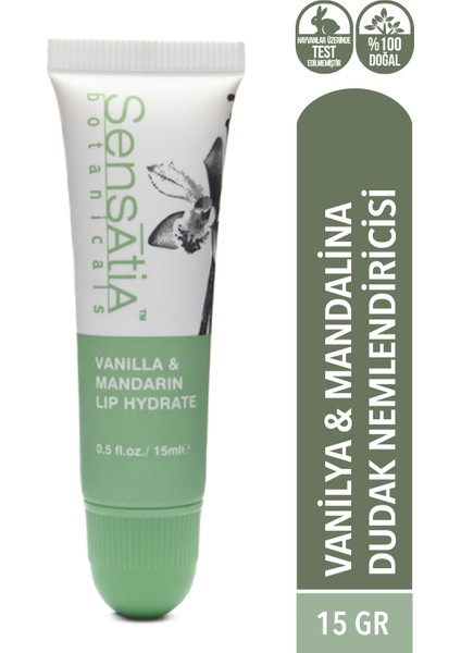 Vanilya ve Mandalina Dudak Nemlendirici 15 ml