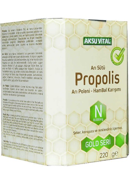 Arı Sütü Propolis Polen Bal Karışımı 220 gr