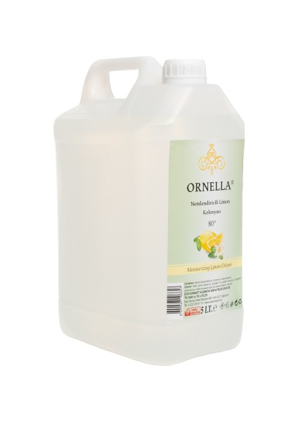 Nemlendiricili 80C Limon Kolonyası - 5 Lt (5000 Ml)