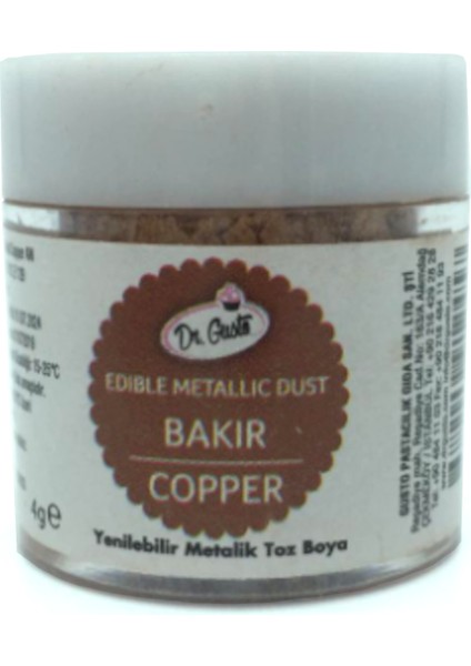 Yenilebilir Metalize Bakır Toz Boya (4 Gr)