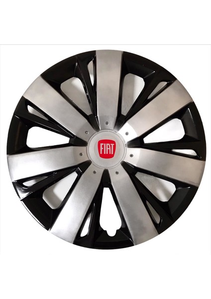 Fiat Linea 14'' Inç Gri - Siyah Kapağı 4'lü Çelik Jant Görünümlü