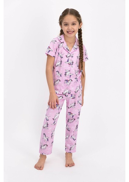 Kız Çocuk Gömlek Pijama Takım RP2416-2 21Y