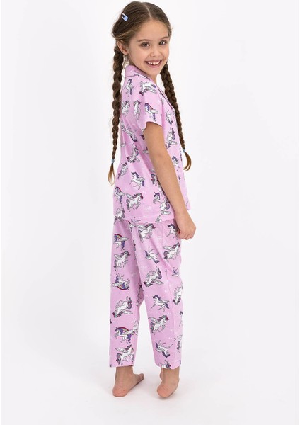 Kız Çocuk Gömlek Pijama Takım RP2416-2 21Y