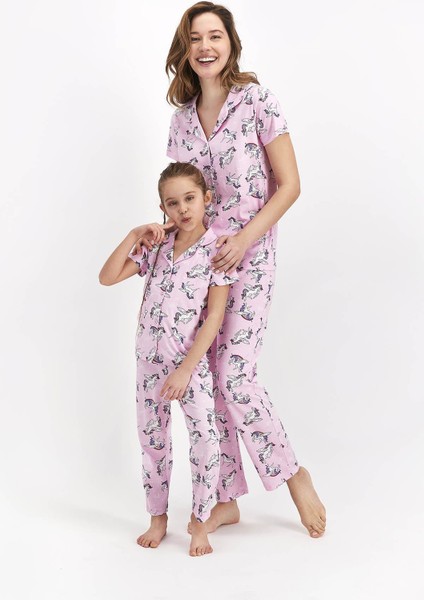 Kız Çocuk Gömlek Pijama Takım RP2416-2 21Y