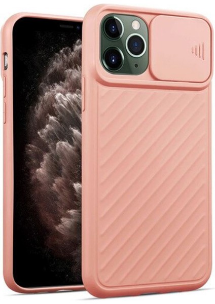 Apple iPhone 11 Pro Uyumlu Kızaklı Kamera Korumalı Silikon Kılıf