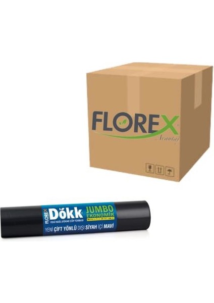 Dökk Jumbo Boy Çöp Torbası 80X110 (1 Koli 9 Rulo)