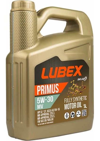 Primus 5W-30 MV 5 Litre Motor Yağı ( Üretim Yılı: 2022 )