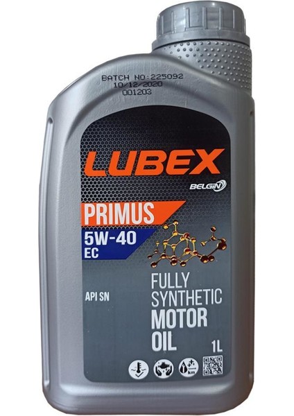Primus 5W-40 EC 1 Litre Motor Yağı ( Üretim Yılı: 2022 )