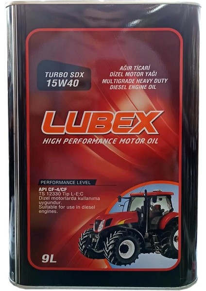 Turbo SDX 15W-40 9 Litre Motor Yağı ( Üretim Yılı: 2022 )
