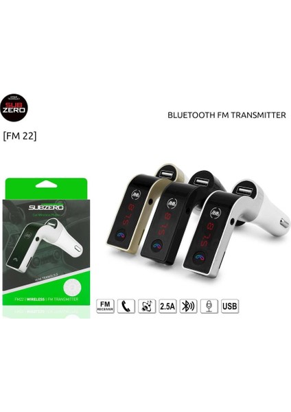 Bluetooth/usb Fm Transmitter FM22
