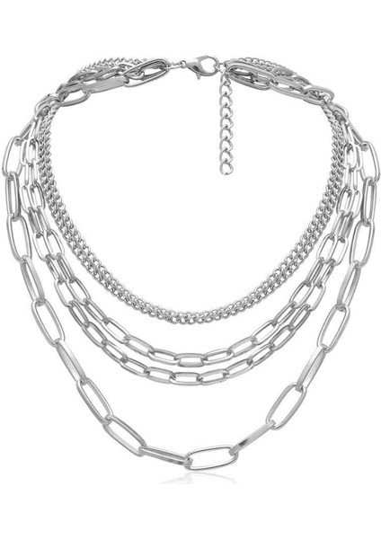 Çok Katmanlı Kolye Gümüş Renk fiyatları