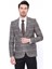 Erkek Ekose Desenli Sivri Yaka Slim Fit Ceket 1