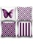 Çift Taraflı Mor Geometrik 4 Lü Set Desenli Dijital Baskılı Kırlent Kılıfı 43 x 43 1