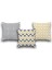 Çift Taraflı 3 Lü Set Sarı ve Gri Kombin Dijital Baskılı Kırlent Kılıfı 43 x 43 1