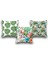 Çift Taraflı 3 Lü Set Tropikal Yaprak ve Flamingo Dijital Baskılı Kırlent Kılıfı 43 x 43 1
