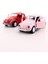 2 Adet Çek-Bırak Metal Vosvos Araba Dıe Cast Büyük Boy 12CM Pembe-Kırmızı 1