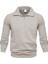 Erkek Sweatshirt Yaka Fermuarlı Gri 1