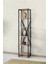 Modern Tarz Ahşap Metal 5 Raflı Kitaplık 40 x 30 x 180 1