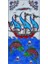 10x20 Cm ED 213 Kırmızı İznik Kalyon El dekoru Çini Karo 1