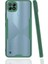 - Realme C21 - Kılıf Kenarı Renkli Arkası Şeffaf Parfe Kapak - Koyu Yeşil - T17290 1