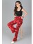 Sweetness Kadın Kırmızı Bol Paça Beli Lastikli Pantolon 5