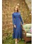 Beli Lastikli Indigo Elbise 3