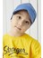 Pamuklu El Yapımı Ekstra Yumuşak Çocuk Mavi Vizyerli 4 Mevsim Penye Şapka 4