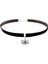 Kahverengi Kadife Lotus Çiçeği Choker Kolye 1