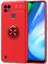 Caseworld Realme C21 Kılıf Renkli Yüzüklü Manyetik Silikon Kapak Kırmızı - Kırmızı 1