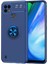 Caseworld Realme C21 Kılıf Renkli Yüzüklü Manyetik Silikon Kapak Mavi - Mavi 1